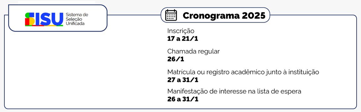 Calendário do SISU 2025: Datas de inscrição e prazos importantes